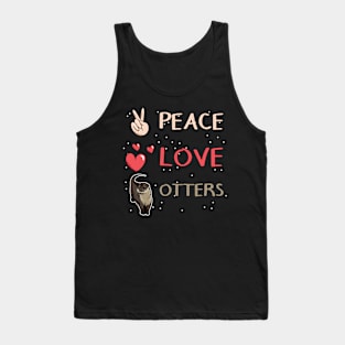 Sea Otter Peace - Love - Otters Tank Top